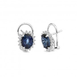 Harmony 18 K Weissgold Diamant Blau Saphir Ohrschmuck E9107200NWA15