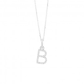 Harmony 18k Weissgold Diamant Buchstaben (B) Damen Halskette PW140B01NWA42