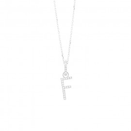 Harmony 18k Weissgold Diamant Buchstaben (F) Damen Halskette PW140F01NWA42