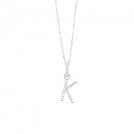 Harmony 18k Weissgold Diamant Buchstaben (K) Damen Halskette PW140K01NWA42