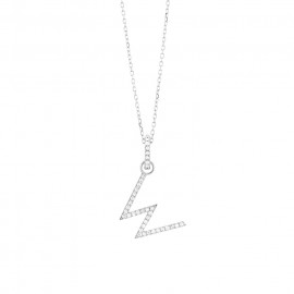 Harmony 18k Weissgold Diamant Buchstaben (W) Damen Halskette PW140W01NWA42