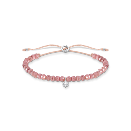 Thomas Sabo Armband rosa Perlen mit weissem Stein A1987-401-9