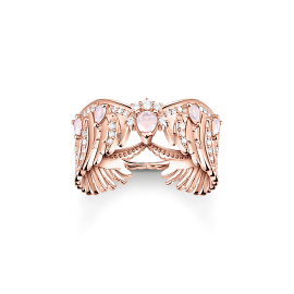 Thomas Sabo Ring Phönix-Flügel mit rosa Steinen Roségold TR2411-323-9