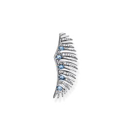Brosche Phönix-Flügel mit blauen Steinen Silber X0282-644-1