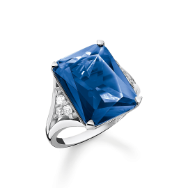 Thomas Sabo Ring blauer Stein Silber TR2339-166-1