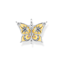 Anhänger Schmetterling mit Mond und Sterne Gold PE897-556-7