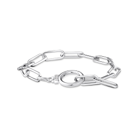 Thomas Sabo Gliederarmband mit Ringverschluss und weißen Steinen Silber A2133-051-14